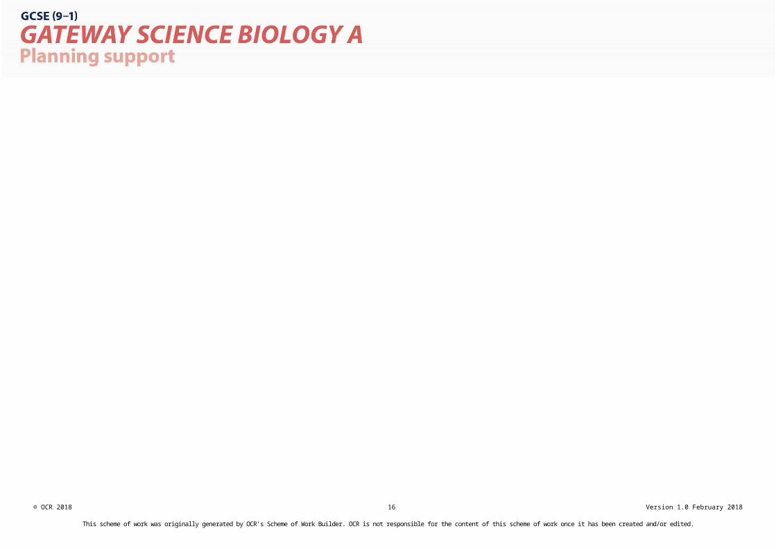 OCR GCSE In Biology A Gateway Support Booklet Web ViewCard Sort Blood Components